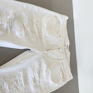 White distressed Hudson jeans